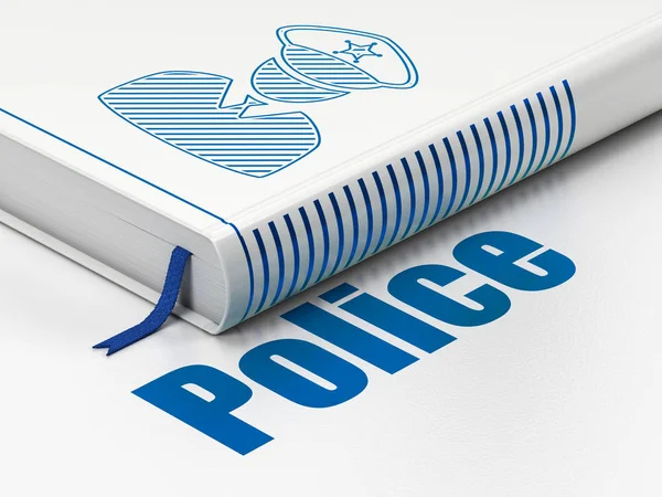 Law concept: book Police, Police on white background