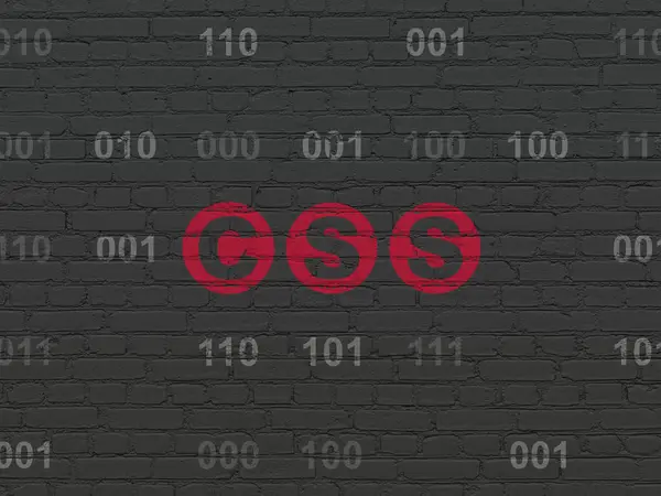 プログラミング概念: 壁の背景の Css — ストック写真