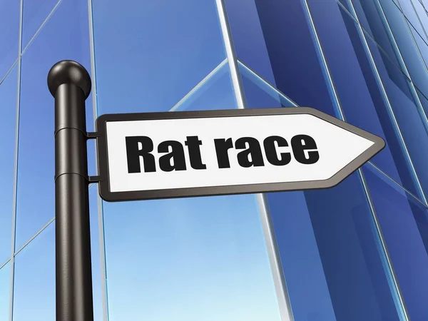 Politik-Konzept: Schilder-Rattenrennen auf Baugrund — Stockfoto