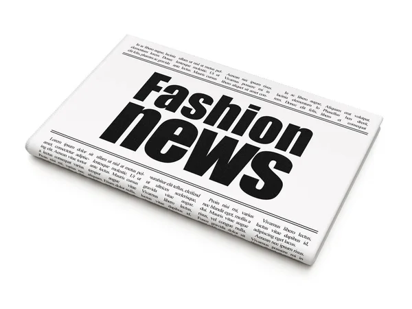 News concept: newspaper headline Fashion News — Stock Photo, Image