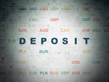 Bankacılık kavramı: dijital veri kağıt arka plan mevduat