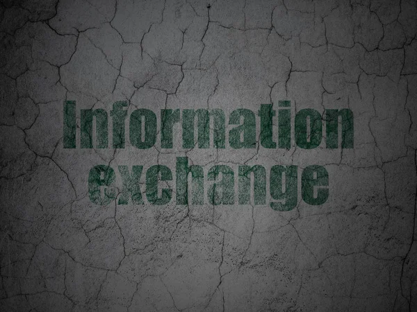 Concept d'information : Échange d'informations sur fond de mur grunge — Photo