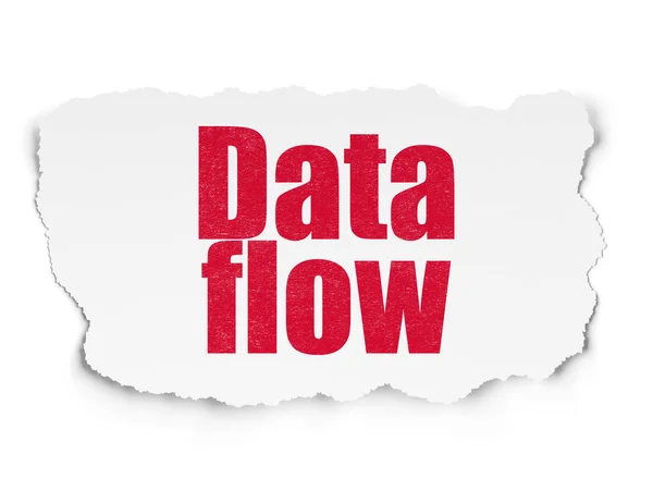 Concepto de información: flujo de datos en el fondo del papel roto —  Fotos de Stock