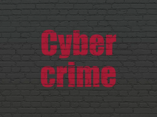 Bescherming concept: Cyber Crime op muur achtergrond — Stockfoto