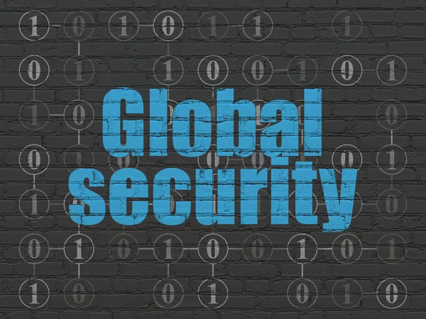 Concepto de privacidad: Seguridad global en el fondo de la pared — Foto de Stock