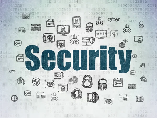 Säkerhetsbegreppet: säkerhet på Digital Data papper bakgrund — Stockfoto