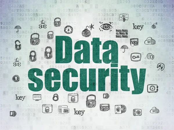 Veiligheidsconcept: beveiliging van de gegevens op digitale Data-Paper achtergrond — Stockfoto