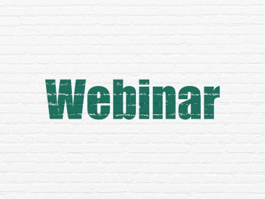 Eğitim kavramı: duvar arka plan Webinar