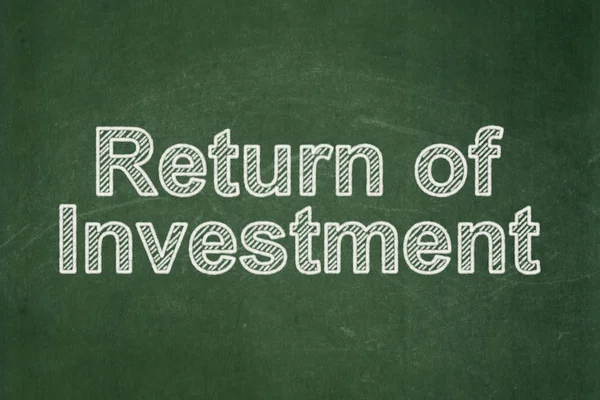 Finance concept: Return of Investment on chalkboard background