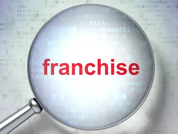 Business concept: Franchising con vetro ottico — Foto Stock