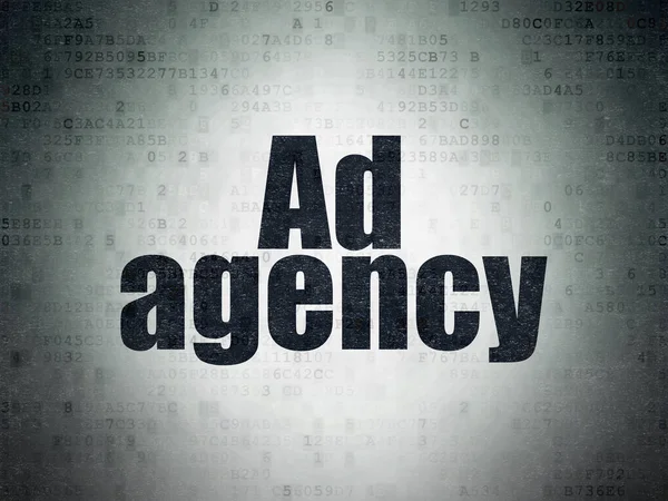 Marketingkonzept: Werbeagentur auf digitalem Datenpapier — Stockfoto