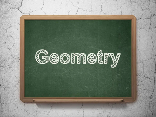 Lernkonzept: Geometrie auf Tafelgrund — Stockfoto