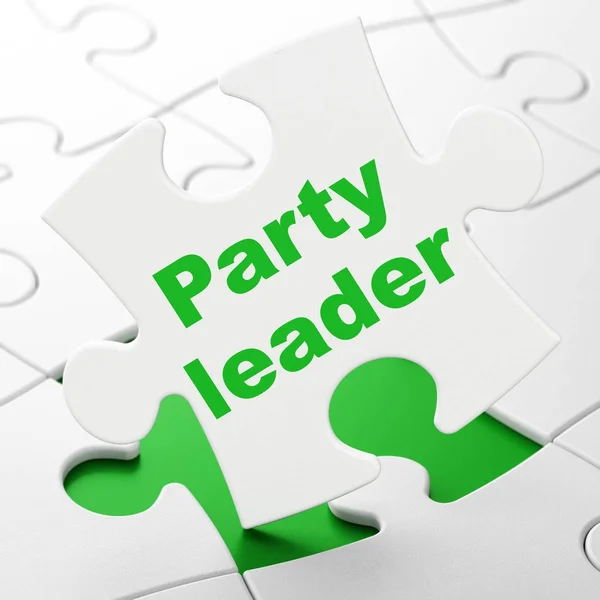 Politics concept: Party Leader on puzzle background