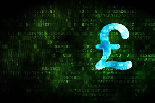 Banking concept: Pound on digital background — Stock Photo, Image