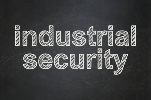 Security concept: Industrial Security on chalkboard background