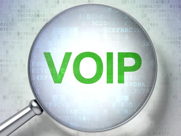 Koncepce designu webu: Voip s optickým sklem — Stock fotografie