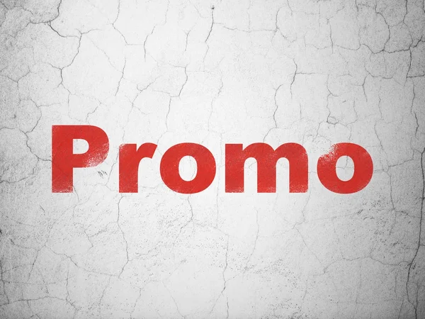 Reklam kavramı: Promo duvar arka plan üzerinde — Stok fotoğraf