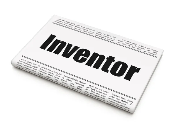 Concept scientifique : titre du journal Inventeur — Photo