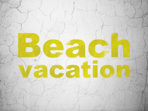Tourism concept: Beach Vacation on wall background — Stock Photo, Image