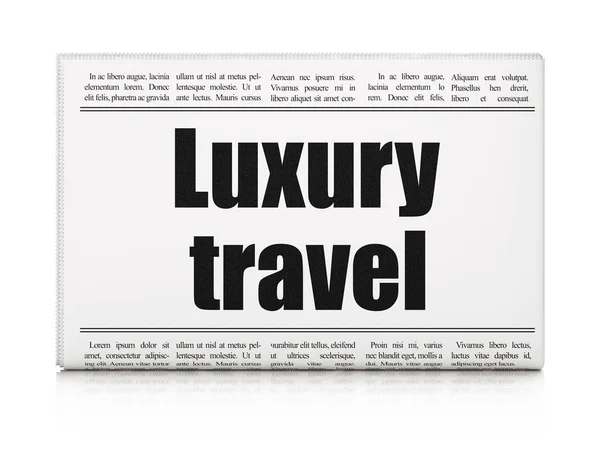 Tourism concept: newspaper headline Luxury Travel — Stock Photo, Image