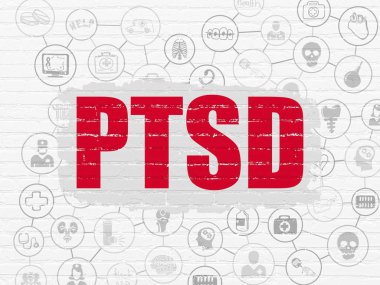 Sağlık kavramı: TSSB duvar arka plan üzerinde