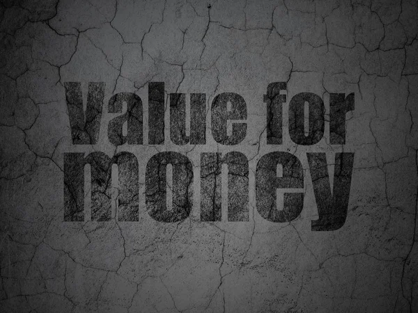 Money concept: Value For Money on grunge wall background