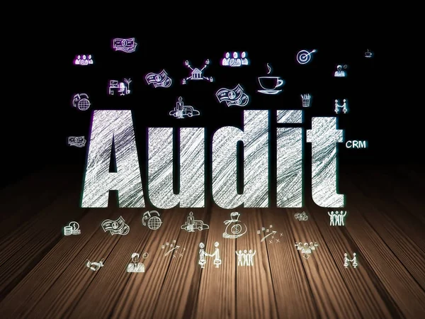 Business concept: Audit in camera oscura grunge — Foto Stock