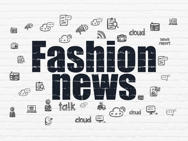 News concept: Fashion News on wall background — Stock Photo, Image