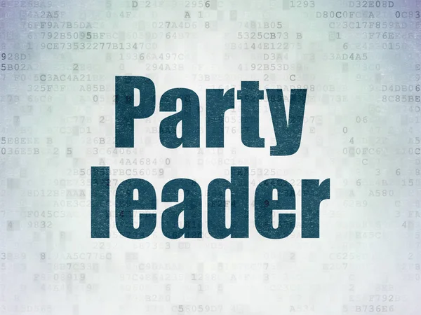 Politics concept: Party Leader on Digital Data Paper background