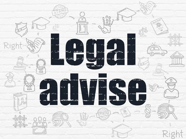 Law concept: Legal Advise on wall background