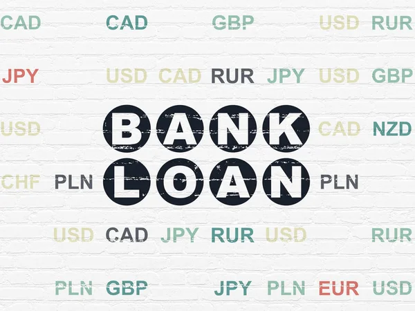 Concetto di denaro: prestito bancario su sfondo muro — Foto Stock