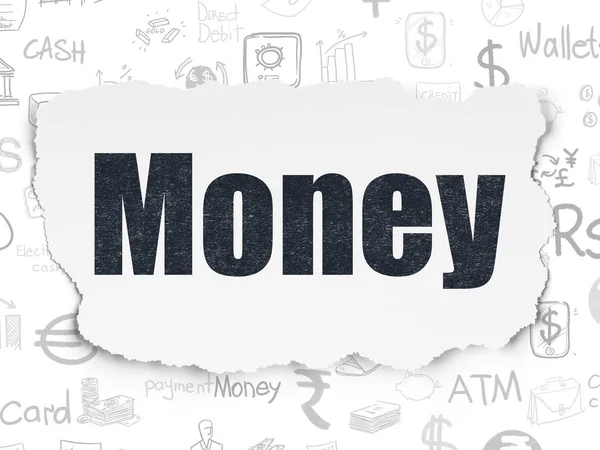 Conceito de moeda: Money on Torn Paper background — Fotografia de Stock