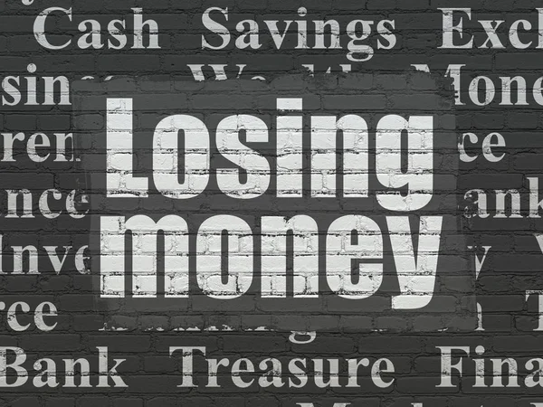 Currency concept: Losing Money on wall background