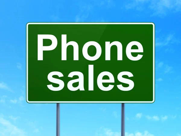 Marketing concept: Phone Sales on road sign background — Stock Photo, Image
