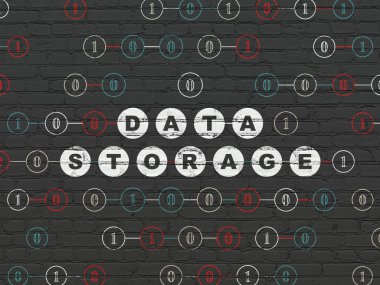 Bilgi kavramı: duvar arka plan üzerinde veri depolama