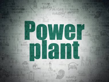 Manufacuring kavramı: santral dijital veri kağıt arka plan üzerinde