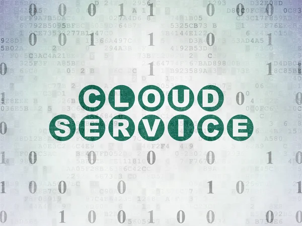 Conceito de tecnologia de nuvem: Serviço de nuvem em plano de fundo de papel de dados digitais — Fotografia de Stock