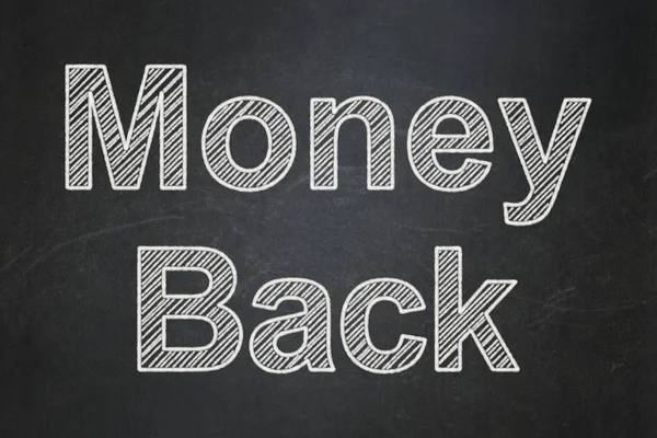 Finance concept: Money Back on chalkboard background — Stock Photo, Image