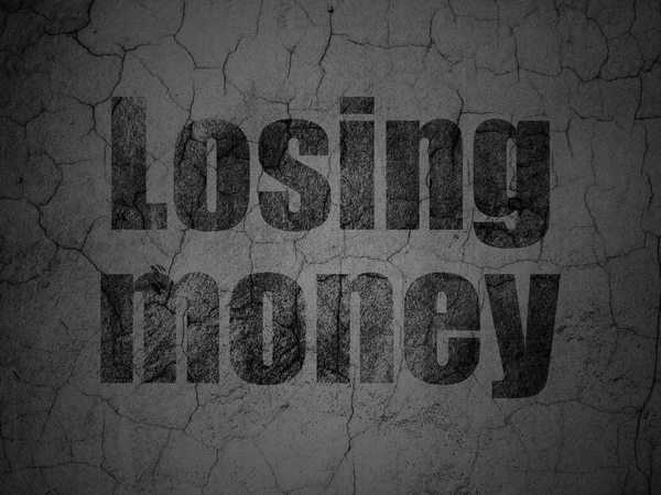 Concept de devise : Perdre de l'argent sur fond de mur grunge — Photo