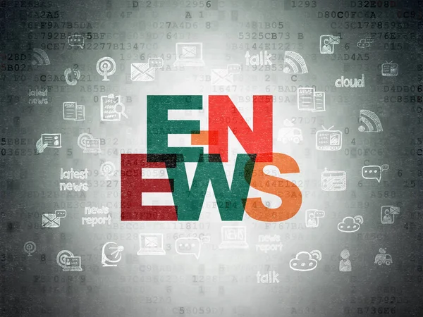 Nieuws-concept: E-Nieuws over digitale Data-Paper achtergrond — Stockfoto