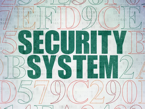 保護の概念: デジタル データ用紙の背景のセキュリティ システム — ストック写真