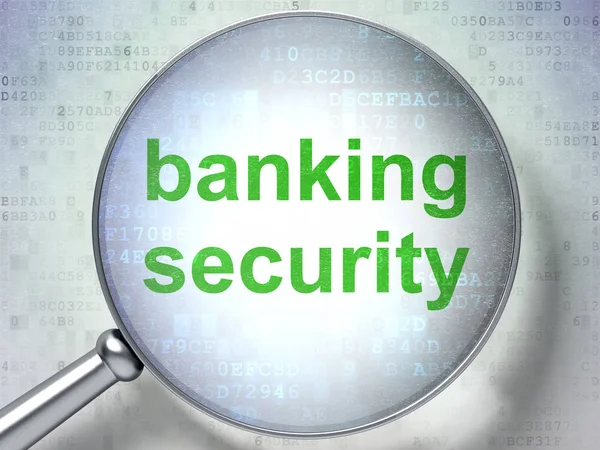 Säkerhetsbegreppet: banksäkerhet med optiska glas — Stockfoto