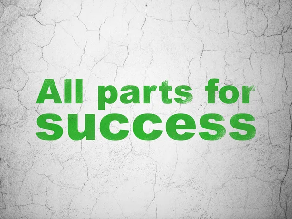 Business concept: All parts for Success on wall background — Stock Photo, Image