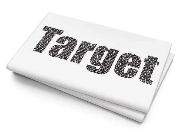 Affärsidé: Target på tomma tidningen bakgrund — Stockfoto
