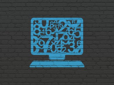 Kavram öğrenme: bilgisayar Pc duvar arka plan üzerinde