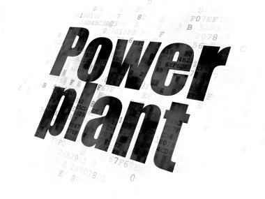 Manufacuring kavramı: santral dijital arka plan üzerinde