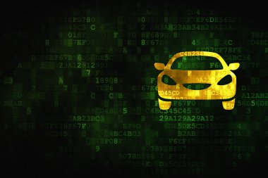 Tatil kavramı: dijital arka plan üzerinde araba