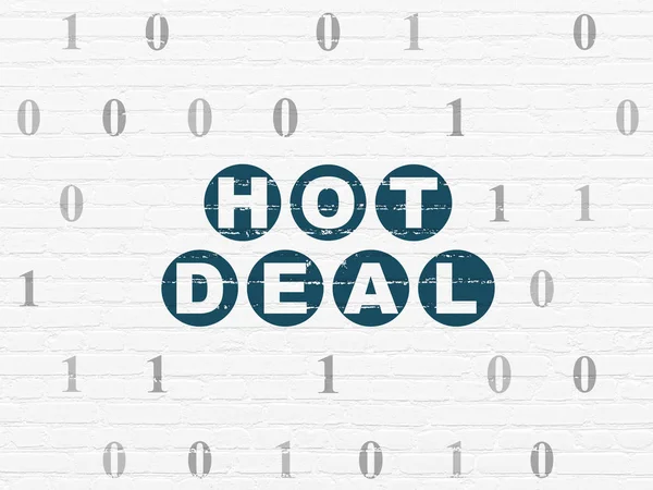 Koncepcja biznesowa: Hot Deal na tle ściany — Zdjęcie stockowe