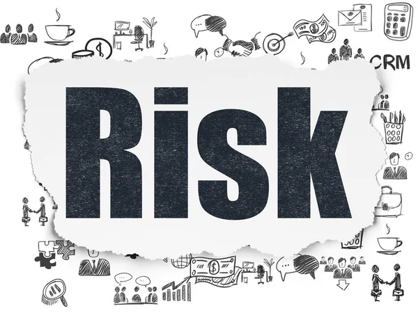 Business concept: Risk on Torn Paper background — Stock Photo, Image