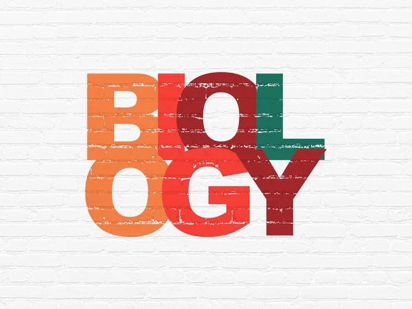 Koncepce vědy: biologie na zeď na pozadí — Stock fotografie
